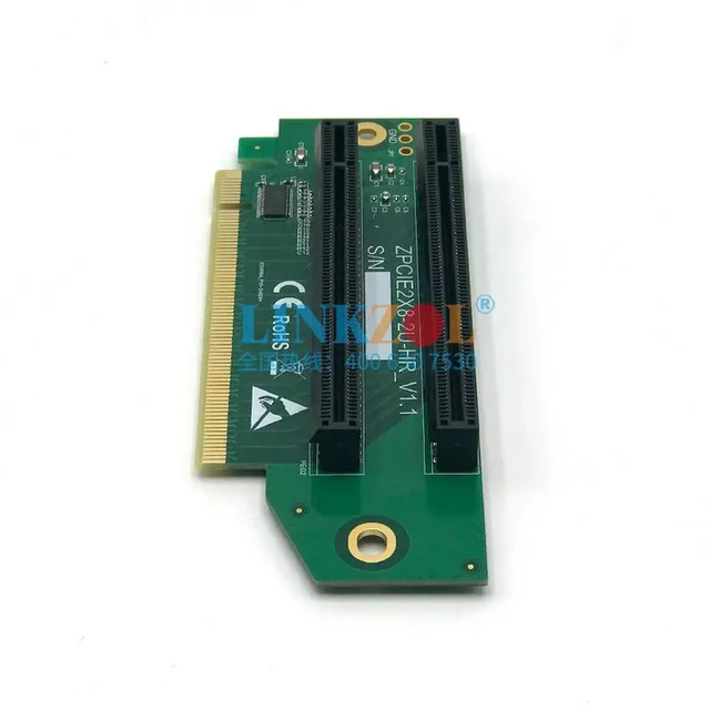 Alt view image 2 of 3 - 2U1x16 To 2PCIE16X To X8PCI-E1 Split 2 Split Protocol Requires The Main Board To Be Compatible with X16 Adapter Card Steering