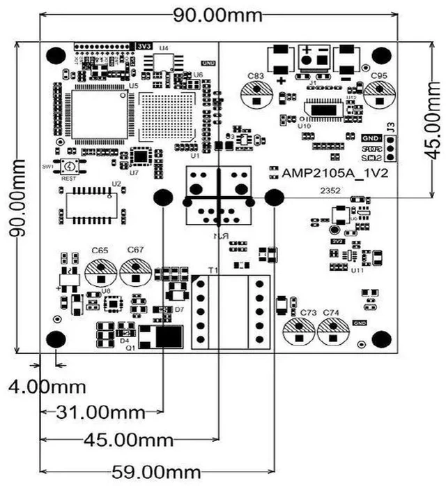 Alt view image 3 of 3 - AES67/DT Amplifier, BPTL Mono Class D Amplifier, Network Transmission Audio Analog Audio Output