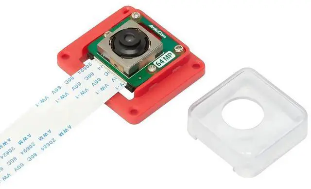 Main image of Arducam 1/1.32" 64MP Auto Focus Camera Module with a resolution of up to 9248 x 6944 pixels, compatible with Raspberry Pi.