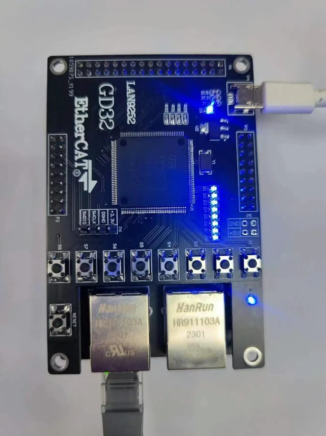 Alt view image 3 of 3 - LAN9252 Slave Station GD32F470/GD32F407 Development Board EtherCAT Slave Station 16IO CIA402