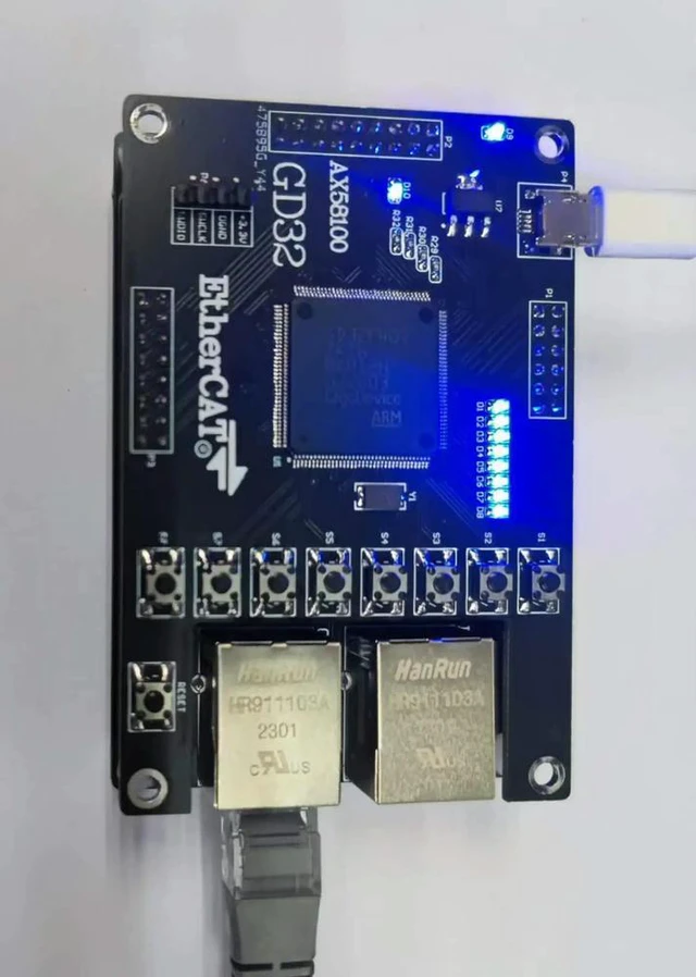 Alt view image 3 of 3 - AX58100 Slave Station GD32F470/GD32F407 Development Board EtherCAT Slave Station 16IO CIA402