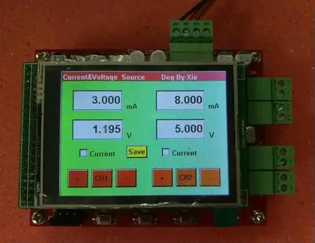 Main image of CNC Current Source uA Constant Current Source Voltage Source Module 2 Channels High-Precision TFT Color Screen Touch Screen