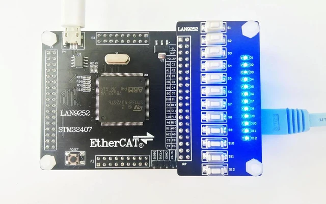 Main image of LAN9252 Slave LAN9252 Development Board EtherCAT Slave 32IO CIA402 STM32407 STM32F407ZGT6+LAN9252 architecture