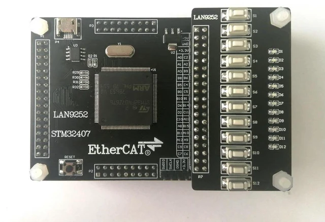 Alt view image 3 of 3 - LAN9252 Slave LAN9252 Development Board EtherCAT Slave 32IO CIA402 STM32407 STM32F407ZGT6+LAN9252 architecture