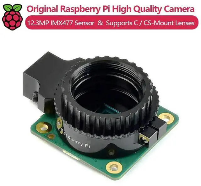 Alt view image 3 of 3 - Raspberry Pi Camera, 12.3MP IMX477 Sensor, High Sensitivity, Supports C-Mount and CS-Mount Lenses