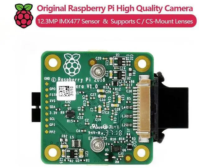Alt view image 2 of 3 - Raspberry Pi Camera, 12.3MP IMX477 Sensor, High Sensitivity, Supports C-Mount and CS-Mount Lenses