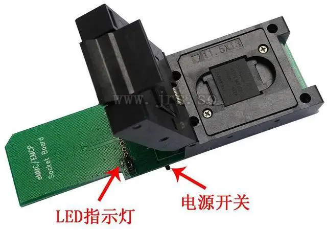 Alt view image 2 of 3 - EMMC153/169 To SD Test Seat Burning Seat Programming Font Library Reading and Writing Burner Adapter