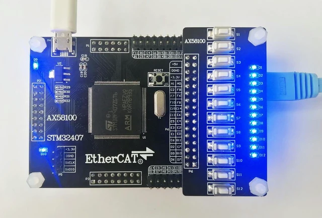 Alt view image 3 of 3 - AX58100 Slave Station AX58100 Development Board EtherCAT Slave Station 32IO CIA402