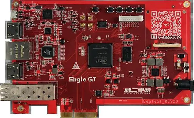 Main image of PCIe development board, FPGA development board, Gigabit development board, EagleGt Artix7 xilinx