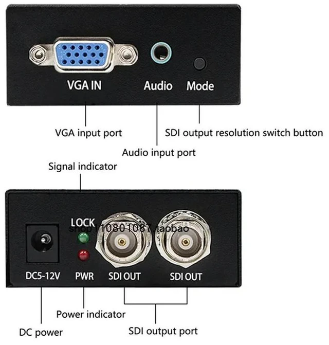 Alt view image 3 of 3 - VGA to SDI Dual high definition converter VGA to SDI Audio Video Converter