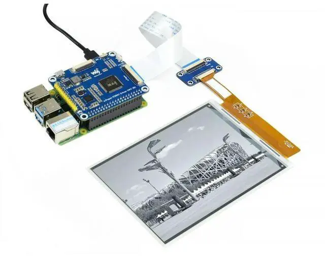 Alt view image 2 of 3 - Waveshare 6inch HD e-Paper HAT 1448×1072 High Definition E-Ink Display HAT Black/White 16 Gray Scale