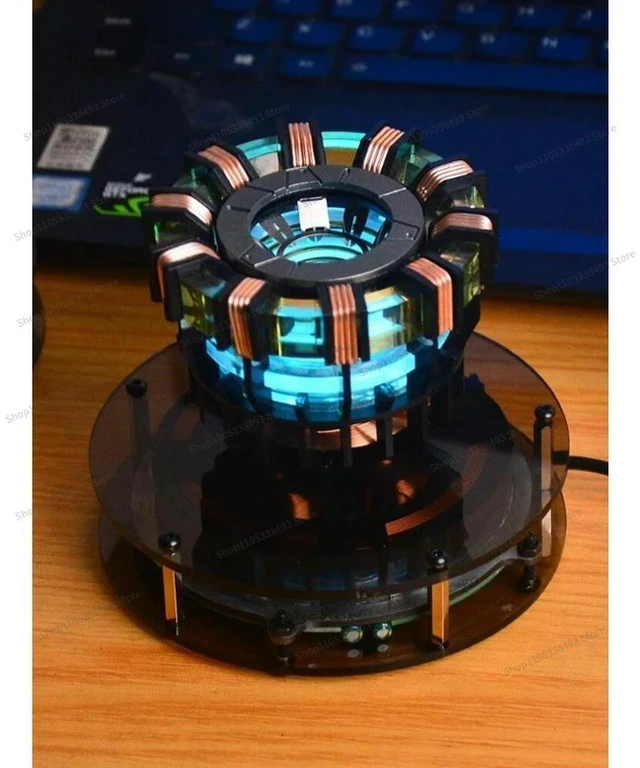 Alt view image 2 of 3 - For Maglev Iron Man, Reactor Core Office Creative Tabletop Ornament Boys' Birthday Gift