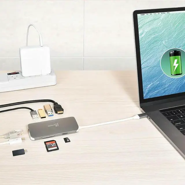 Alt view image 3 of 3 - j5create Docking Station JCD383 External Graphics Card Type-C Converter HUB Gigabit Ethernet Port Driver-Free Micro
