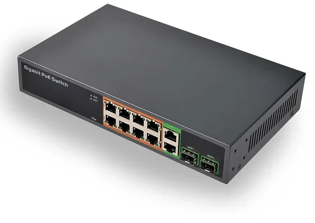 Alt view image 3 of 3 - SDAPO Dapu PSE1008GSR 8-Port POE+2TP+2SFP Full Gigabit POE Switch Non-Multiplexing