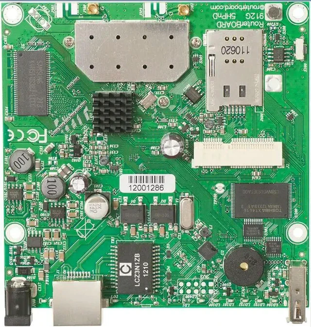 Alt view image 2 of 2 - MikroTik RB912UAG-5HPnD ROS Gigabit 5.8G AP Mainboard 300M