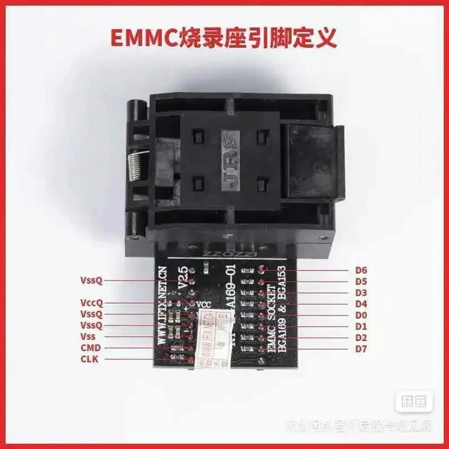 Alt view image 3 of 3 - IFIX RT809H Programmer, BGA153/169 EMMC Programming Socket.