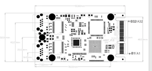 Alt view image 3 of 3 - Audiocom AES67 DT 32X32 audio network transmission module A227