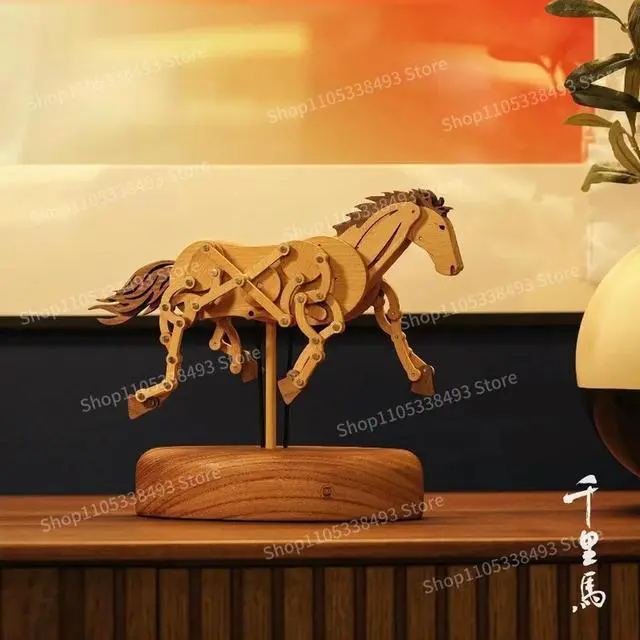 Alt view image 2 of 3 - For Creative Year of The Dragon Gifts Wooden Dragons, Ornaments, Wooden Mechanical Dragon Boats
