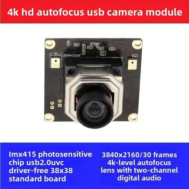 Main image of IMX415 Solution Auto Focus 4Kx2K Image USB Camera 4K30 Frames 8 Million with Audio