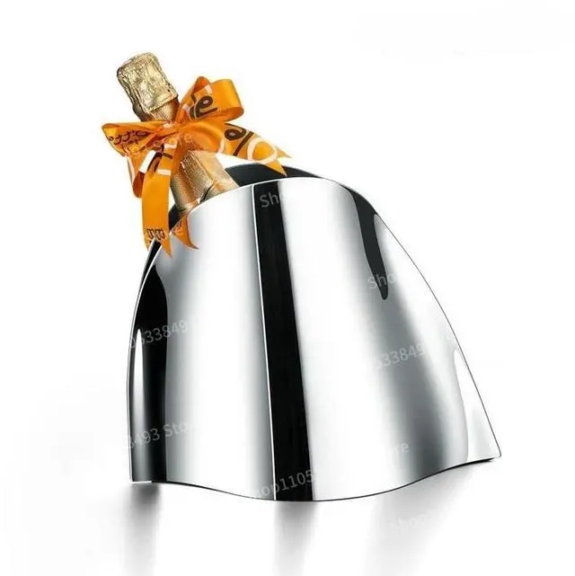 Main image of Light Luxury Stainless Steel Champagne Bucket, Creative l Dining Table Wine Bucket, Ice Bucket Model Room Vase