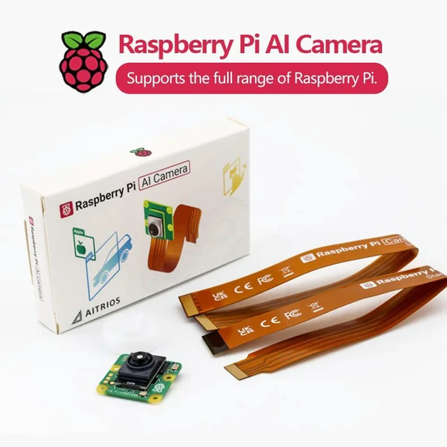 Main image of Official Raspberry Pi AI Camera with IMX500 AI sensor and RP2040 MCU