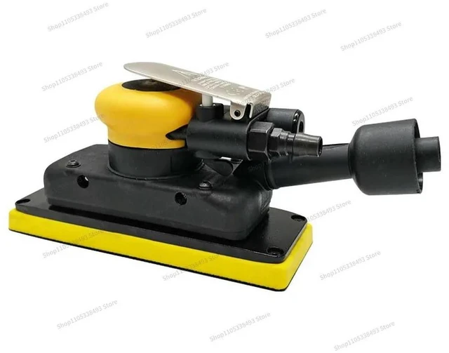 Alt view image 2 of 3 - For Rectangle Pneumatic Dry Mill Car Putty Grinding Polishing Self-adhesive Sandpaper Machine Grinding Head Vacuuming