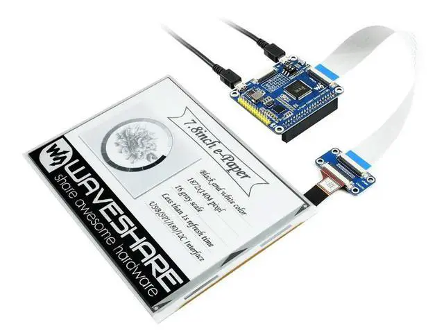 Alt view image 3 of 3 - Waveshare 7.8inch E-Ink display HAT for Raspberry Pi, 1872*1404 resolution,IT8951 controller, USB/SPI/I80/I2C interface
