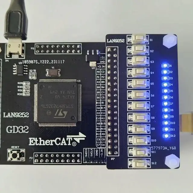 Alt view image 2 of 3 - STM32H723+LAN9253 Slave STM32H723ZGT6 LAN9253 Development Board EtherCAT Slave 32IO CIA402