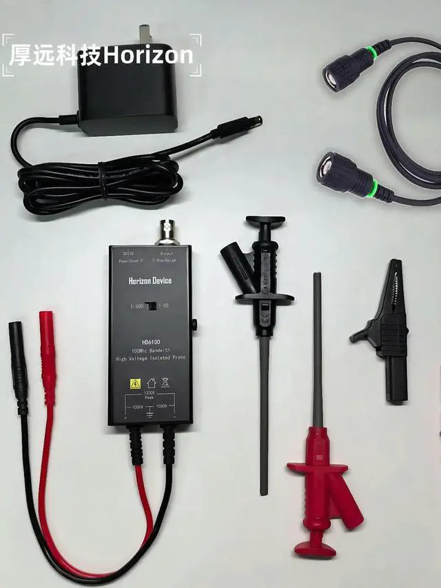 Alt view image 3 of 3 - Active Probe High-voltage Isolated Differential Probe, 100Mhz Bandwidth 50:1 and 500:1 High Voltage 1300V/1.3KV
