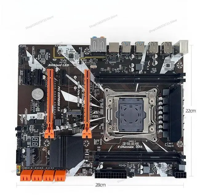 Alt view image 2 of 3 - For X99-D4 2011-v3 Main Board Chassis Supports Desktop ECCDDR4 Ultra X79 E5-2680V3 2-piece Package