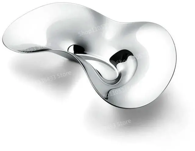 Main image of Stainless Steel Fruit Plate Light Luxury Nordic Fruit Basin Living Room Coffee Table Creative Ornament Dried Fruit Plate