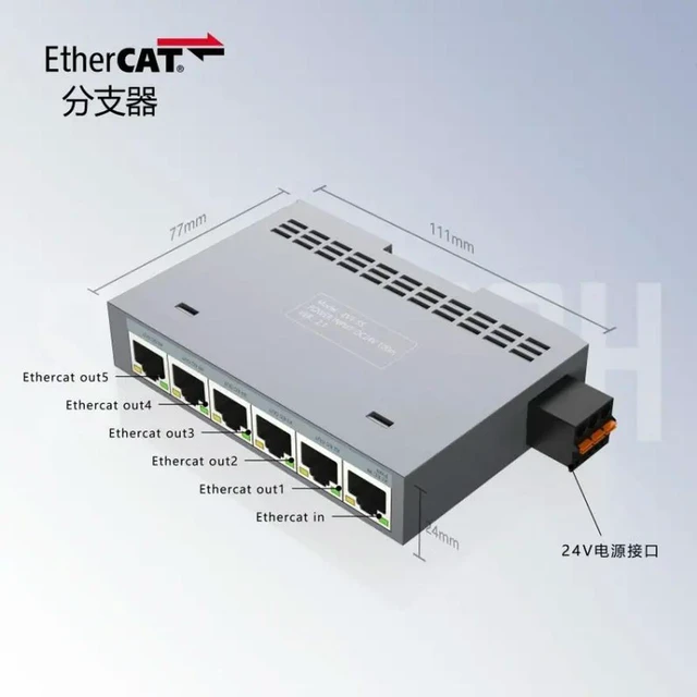 Alt view image 2 of 3 - Soft Control EtherCAT Brancher Bus Distributor Gateway One In Five Out Industrial Grade