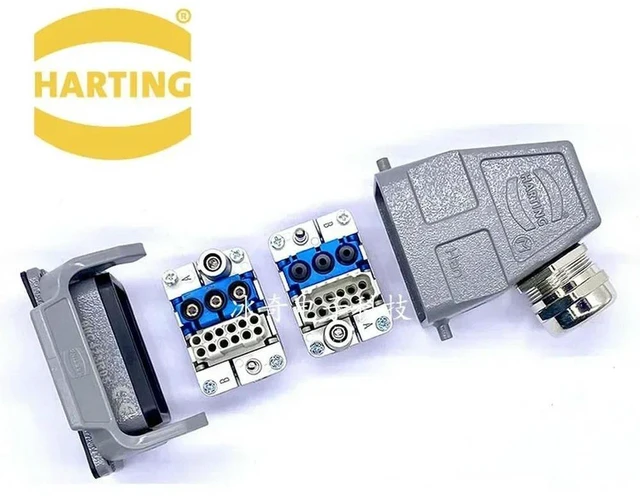 Main image of HARTING Heavy-duty Connector 3-core Pneumatic Module 12-pin 10A Combination HARTING Rectangular Integrated Plug