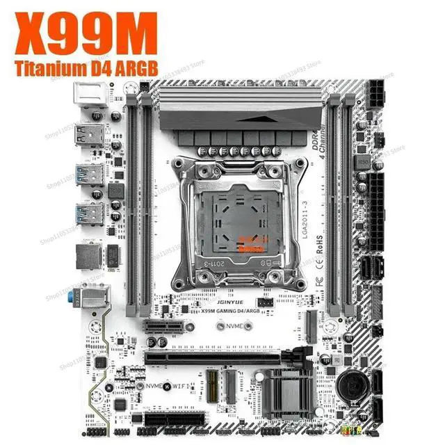 Alt view image 2 of 3 - For X99M D4/ARGB Main Board 4 Channels DD4R Support 128G Main Board 2