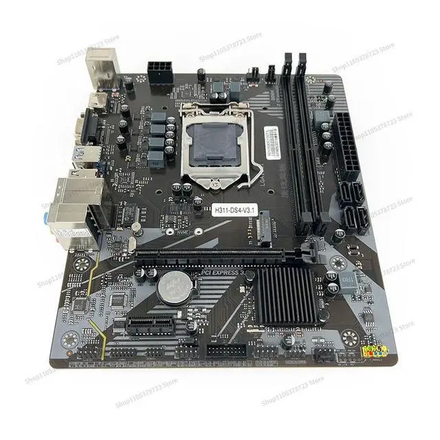 Alt view image 2 of 3 - For H311-D4DDR4 Main Board 1151 Pin 6789 Generation I3I5I7CPUVGAHDMIM.2 Desktop Host 2 Pieces
