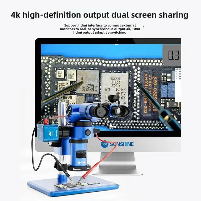 Alt view image 2 of 3 - MC2 Microscope Camera Multimeter 2-in-1 Mobile Phone Repair Industrial Camera Universal 4K high definition output