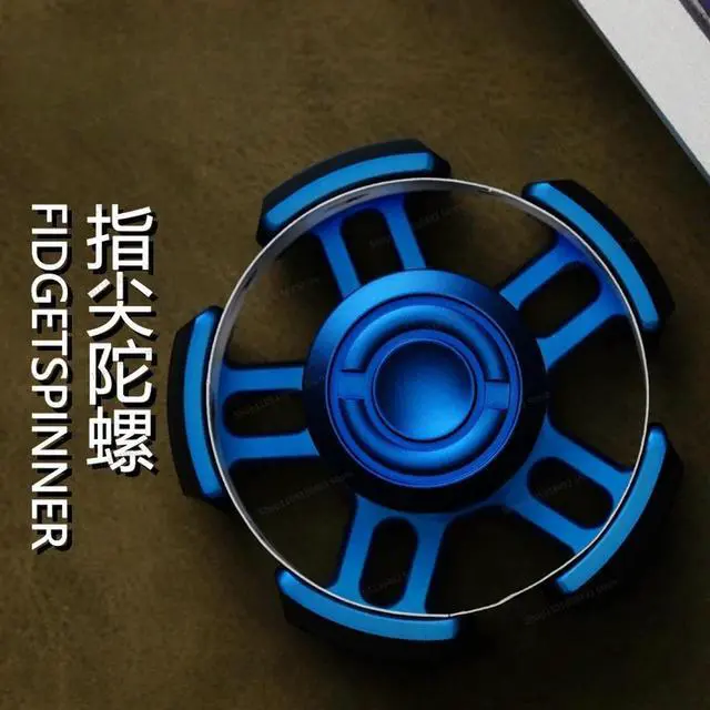 Alt view image 3 of 3 - For Fingertip Gyro Titanium Alloy Adult Decompression Black Technology Toy