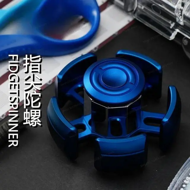 Alt view image 2 of 3 - For Fingertip Gyro Titanium Alloy Adult Decompression Black Technology Toy
