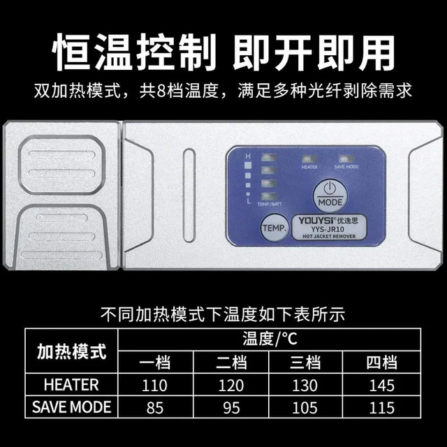Alt view image 3 of 3 - Clamp Type Fiber Optic Heat Stripper YYS-JR10 Fiber Stripping Tool for Stripping Ribbon Fiber/Bundle
