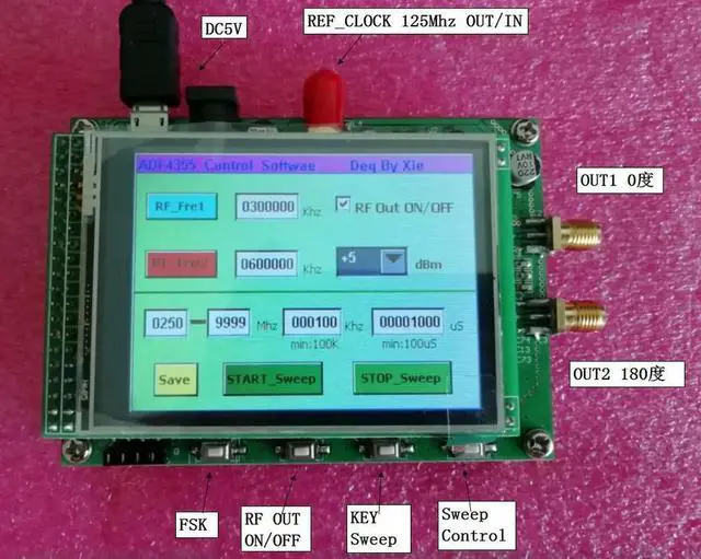 Main image of ADF4355 Module Touch Color Screen Sweep Frequency RF Signal Source VCO Microwave Frequency Synthesizer PLL
