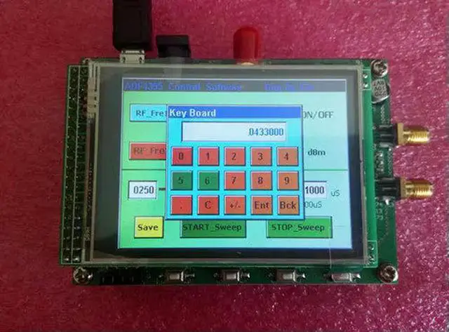 Alt view image 2 of 3 - ADF4355 Module Touch Color Screen Sweep Frequency RF Signal Source VCO Microwave Frequency Synthesizer PLL