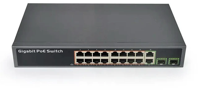 Main image of 16-Port Full Gigabit POE Switch PS3216S 16+2+2SFP Non-Redundant SDAPO