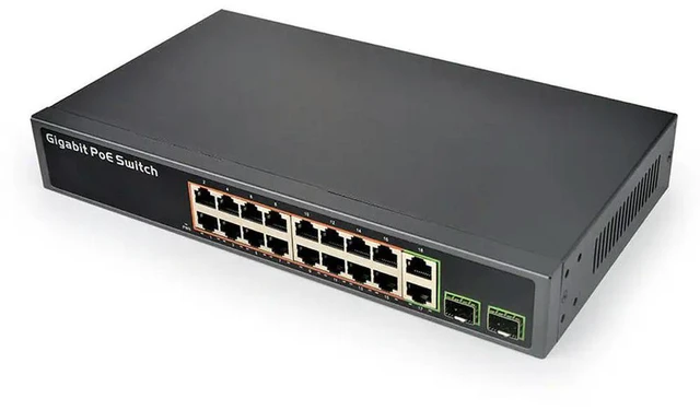 Alt view image 2 of 3 - 16-Port Full Gigabit POE Switch PS3216S 16+2+2SFP Non-Redundant SDAPO
