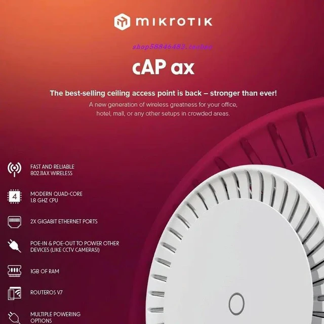 Main image of MikroTik cAPGi-5HaxD2HaxD cAP ax Dual-Band Gigabit 6 AP Enterprise Centralization