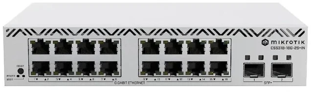 Alt view image 2 of 3 - MikroTik CSS318-16G-2S+IN Layer 2 Switch 16 Gigabit Ethernet Ports 20k Fiber Optic Ports