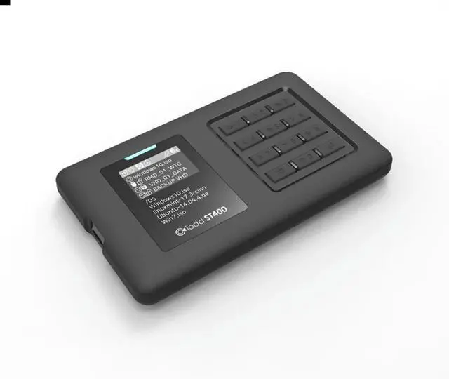 Alt view image 2 of 3 - iodd ST400 Hard Drive Enclosure Virtual Optical Drive Encrypted Enclosure System Installation and Maintenance Tool