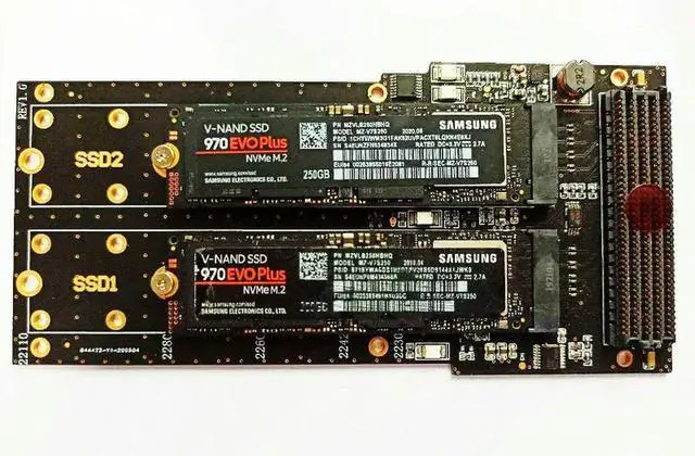 Main image of FPGA Drive FMC nvme SSD high-speed development supports 2 M.2