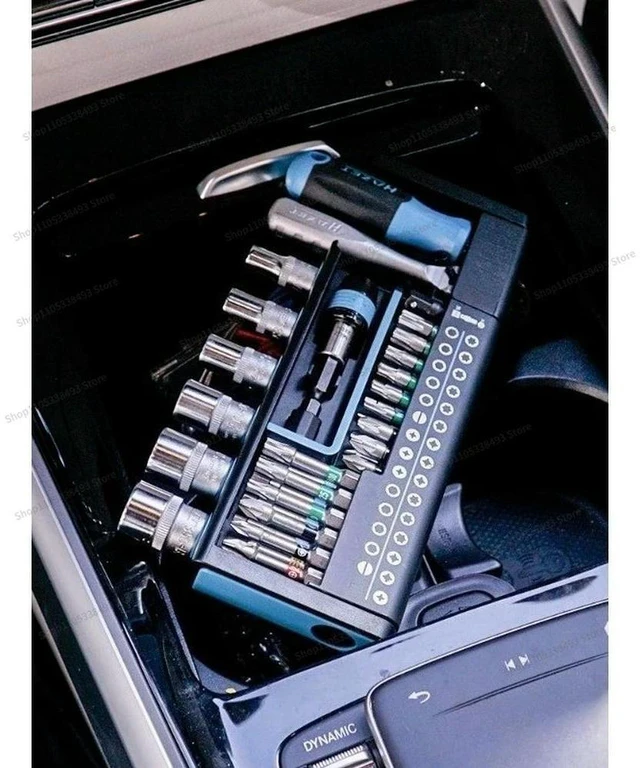 Alt view image 3 of 3 - For 39-piece Set, Riding Tools, Mini Ratchet Wrench Set, Multi-batch Head, Multi-sleeve Bicycle.