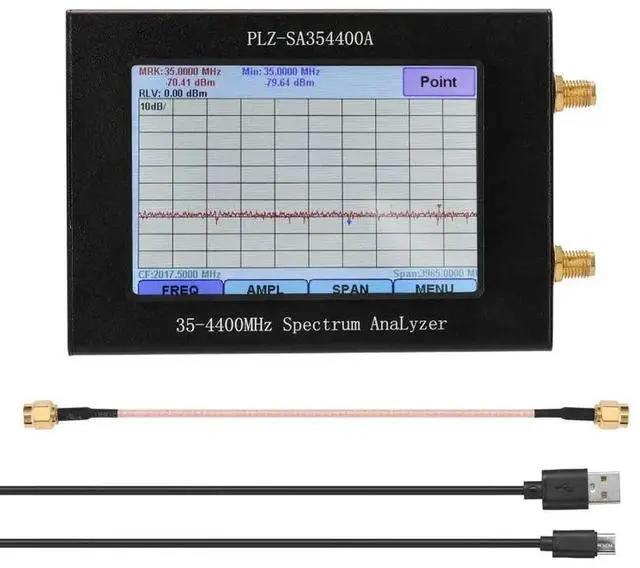 Main image of 35-4400MHz Simple Spectrum Power Frequency Bandwidth Amplitude Full Touch Screen Control with Tracking Source 3.5inch TFT
