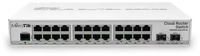 Main image of MikroTik CRS326-24G-2S+IN 10 Gigabit Silent Desktop Switch 24 Ethernet Ports 20k Fiber Port
